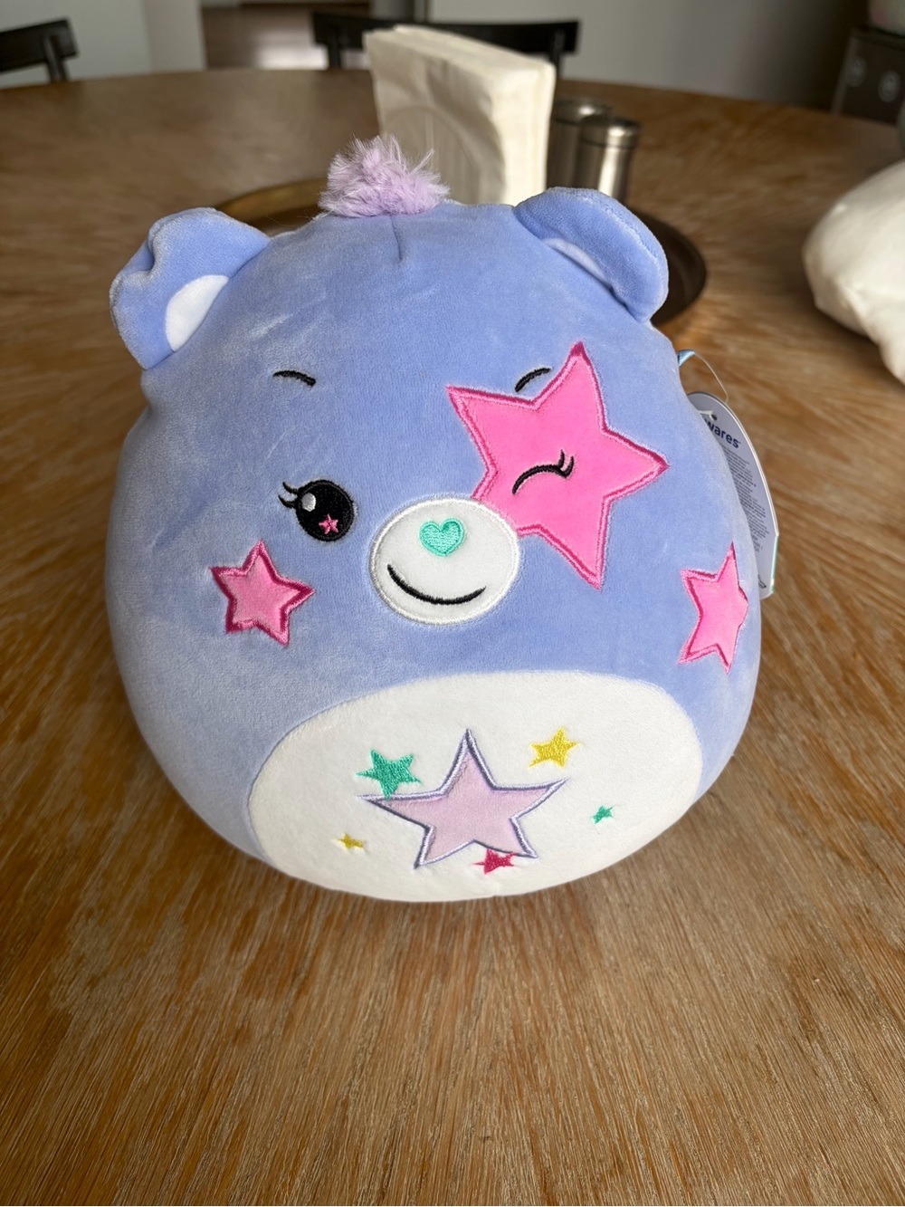 Squishmallows Purple Star Bear with Pink Star Accents NWT